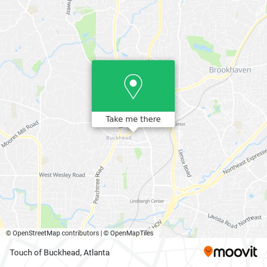 Touch of Buckhead map