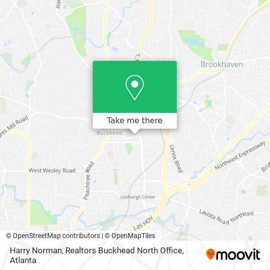 Harry Norman, Realtors Buckhead North Office map