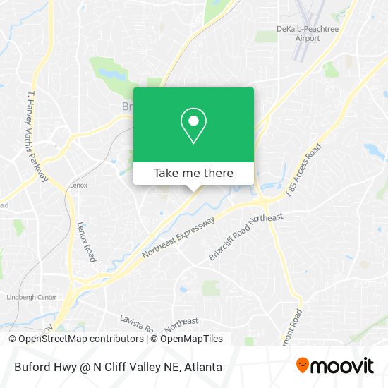 Mapa de Buford Hwy @ N Cliff Valley NE