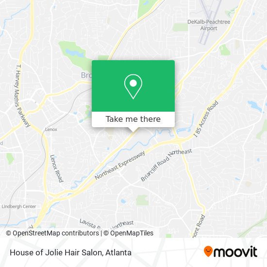 How to get to House of Jolie Hair Salon in North Atlanta by Bus or Subway?
