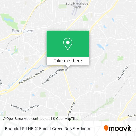 Mapa de Briarcliff Rd NE @ Forest Green Dr NE