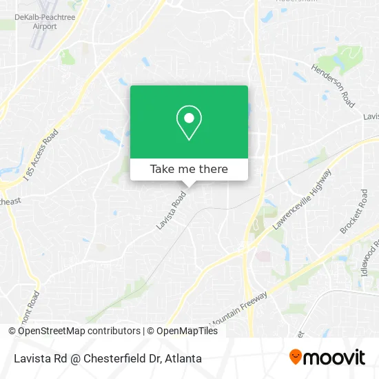 Lavista Rd @ Chesterfield Dr map