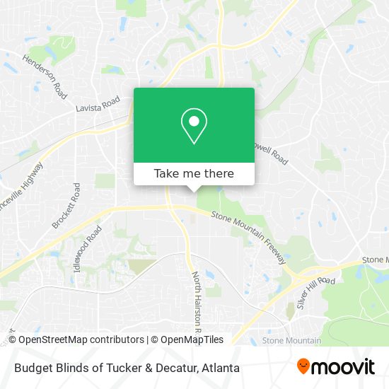 Mapa de Budget Blinds of Tucker & Decatur