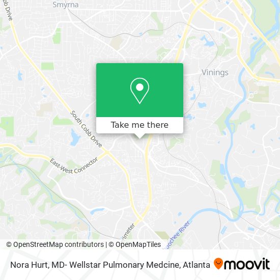 Mapa de Nora Hurt, MD- Wellstar Pulmonary Medcine