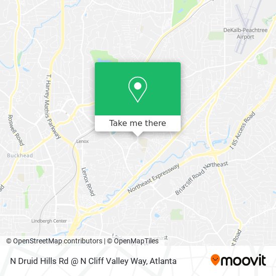 N Druid Hills Rd @ N Cliff Valley Way map