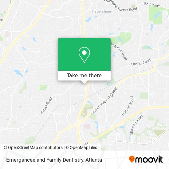 Emergancee and Family Dentistry map