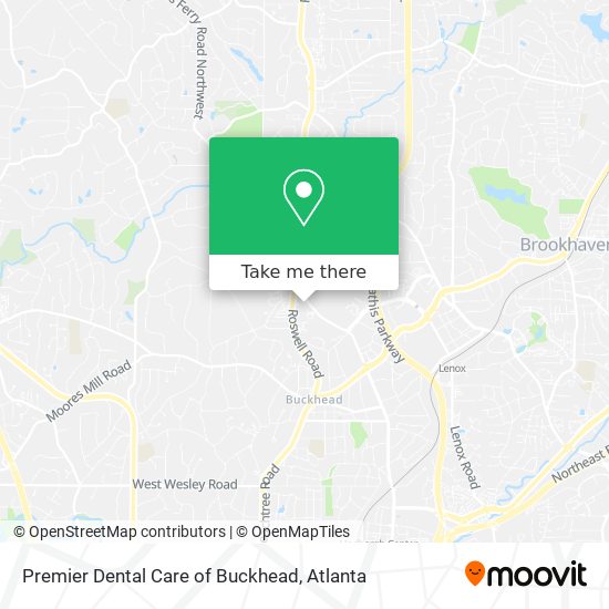 Premier Dental Care of Buckhead map