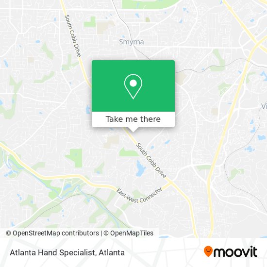 Atlanta Hand Specialist map