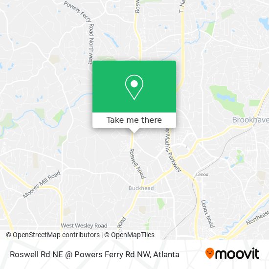 Roswell Rd NE @ Powers Ferry Rd NW map