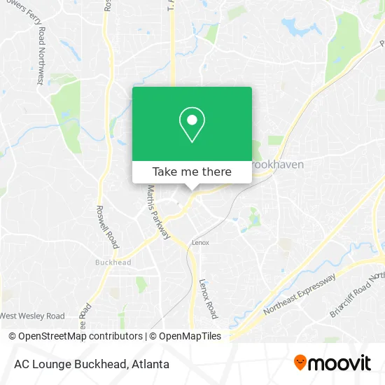 AC Lounge Buckhead map