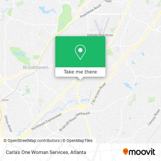 Carla's One Woman Services map