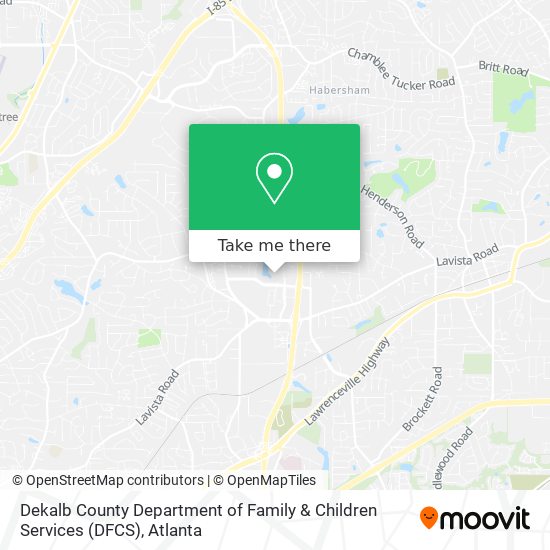 Mapa de Dekalb County Department of Family & Children Services (DFCS)