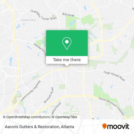 Aaron's Gutters & Restoration map