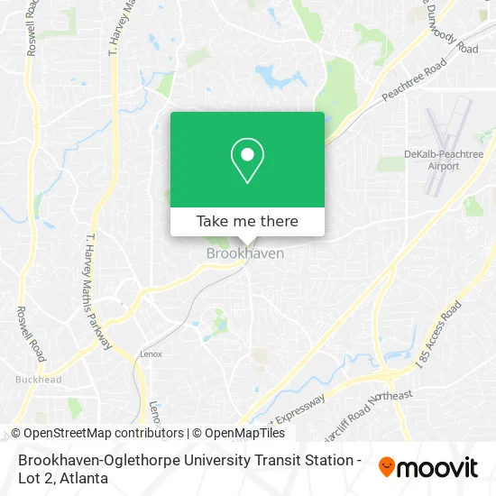 Brookhaven-Oglethorpe University Transit Station - Lot 2 map