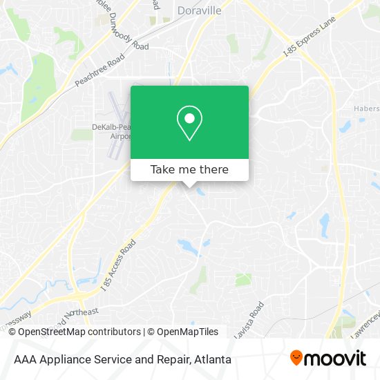 AAA Appliance Service and Repair map