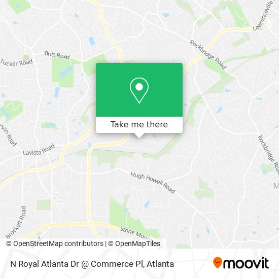 N Royal Atlanta Dr @ Commerce Pl map