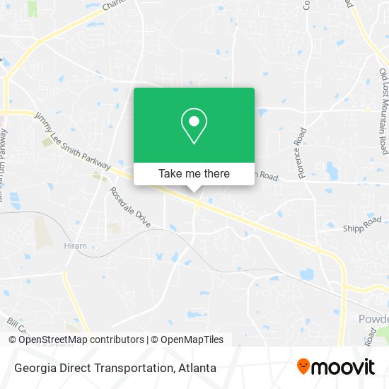 Mapa de Georgia Direct Transportation