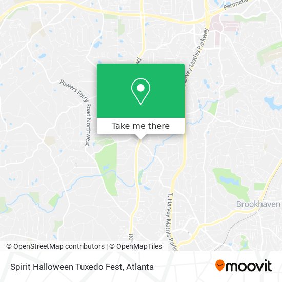 Mapa de Spirit Halloween Tuxedo Fest
