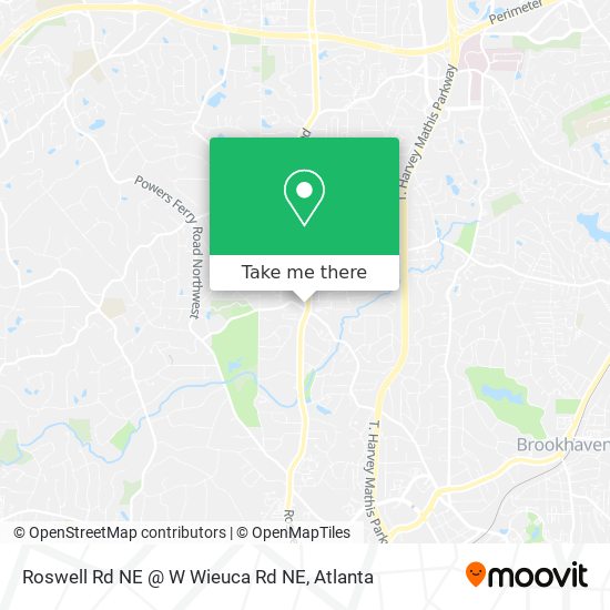 Mapa de Roswell Rd NE @ W Wieuca Rd NE