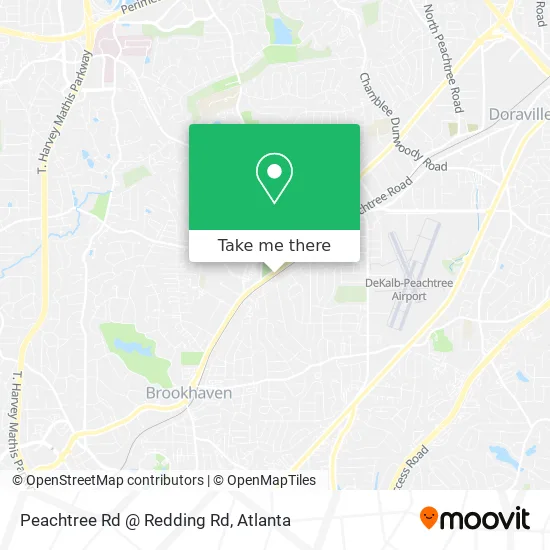 Peachtree Rd @ Redding Rd map