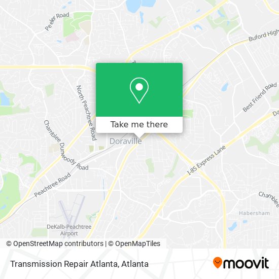 Transmission Repair Atlanta map