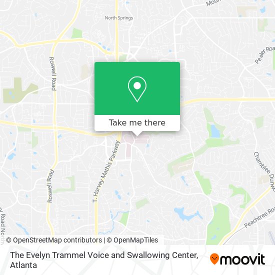 The Evelyn Trammel Voice and Swallowing Center map