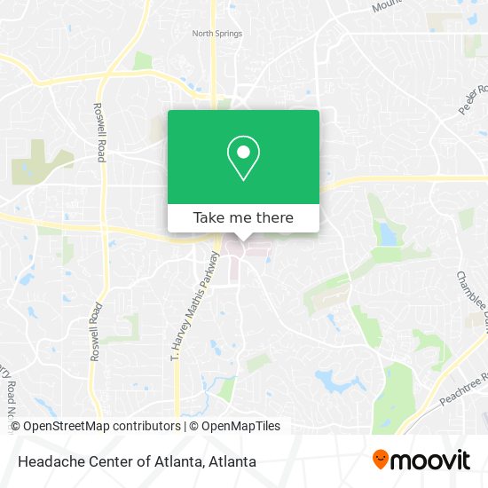 Headache Center of Atlanta map