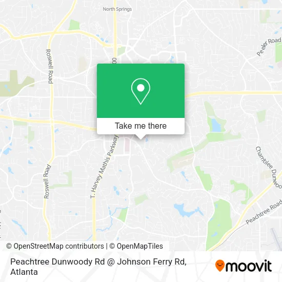 Mapa de Peachtree Dunwoody Rd @ Johnson Ferry Rd