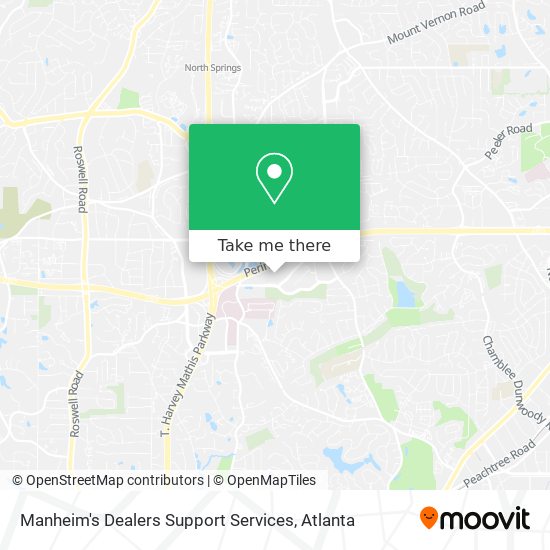 Manheim's Dealers Support Services map