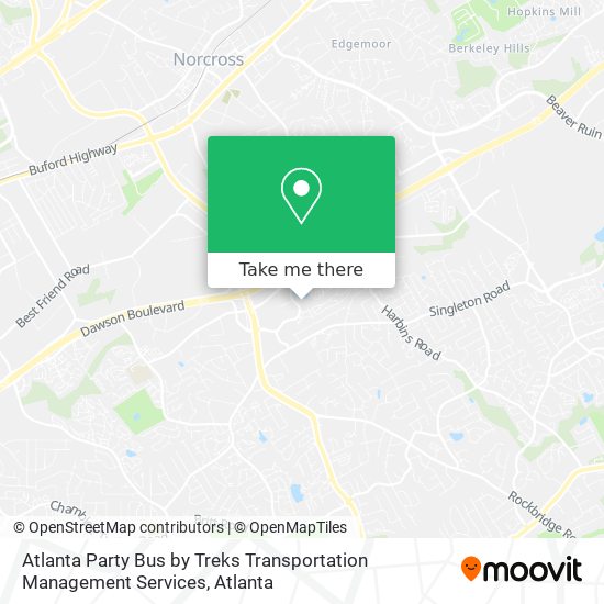 Atlanta Party Bus by Treks Transportation Management Services map