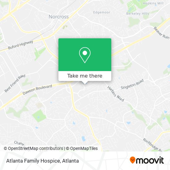 Atlanta Family Hospice map