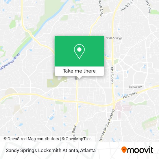 Mapa de Sandy Springs Locksmith Atlanta