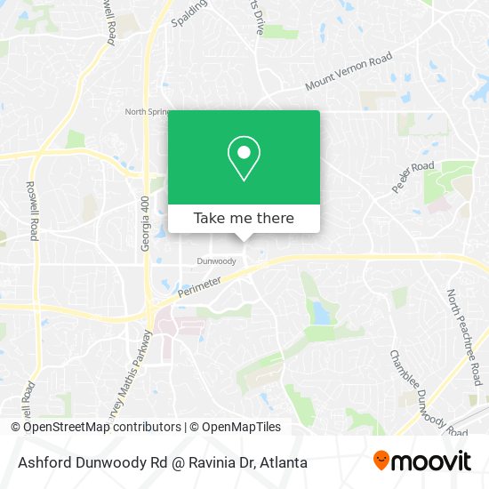 Mapa de Ashford Dunwoody Rd @ Ravinia Dr