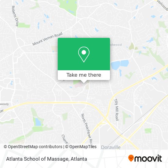 Atlanta School of Massage map