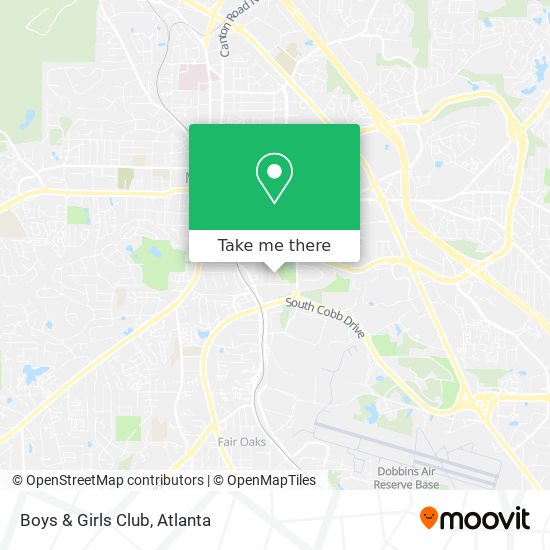 Boys & Girls Club map