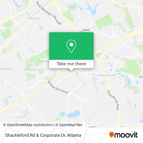 Shackleford Rd & Corporate Dr map