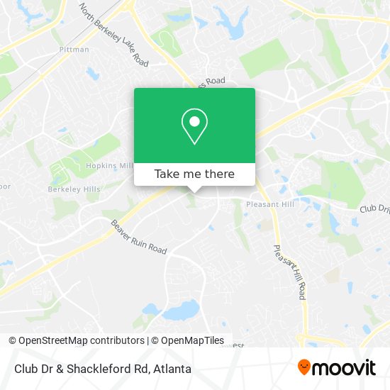Club Dr & Shackleford Rd map