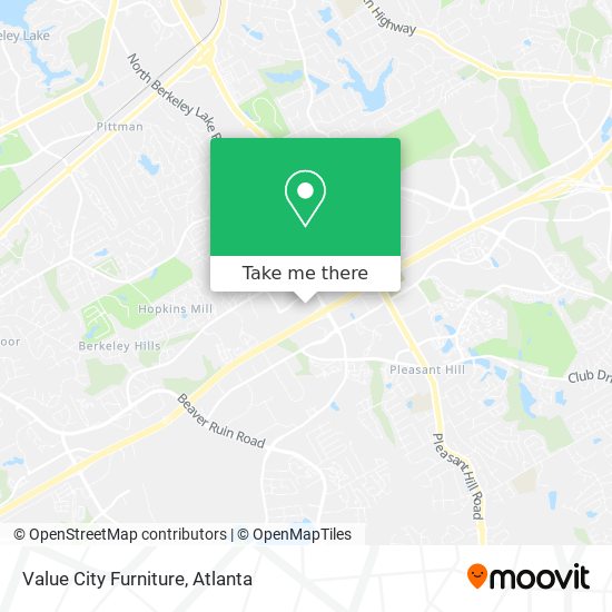 Mapa de Value City Furniture