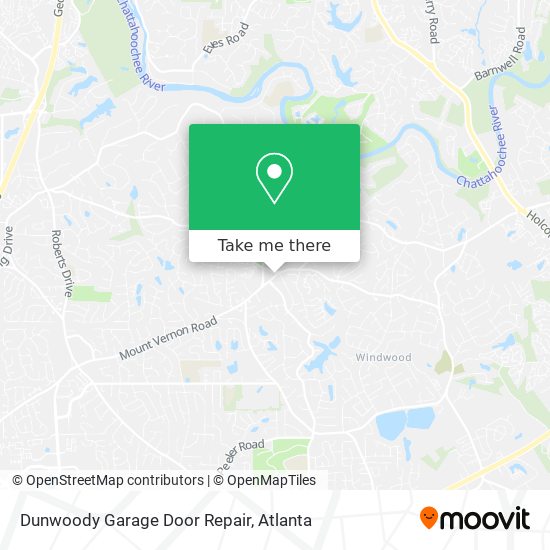 Dunwoody Garage Door Repair map