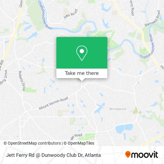 Mapa de Jett Ferry Rd @ Dunwoody Club Dr