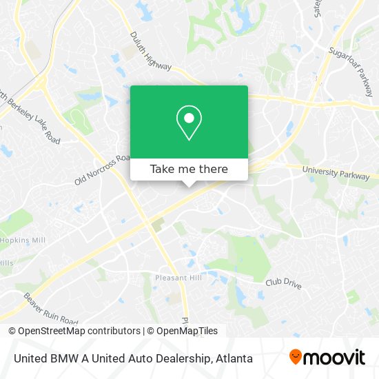 Mapa de United BMW A United Auto Dealership