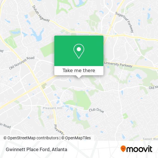 Mapa de Gwinnett Place Ford