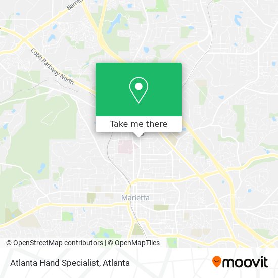 Atlanta Hand Specialist map