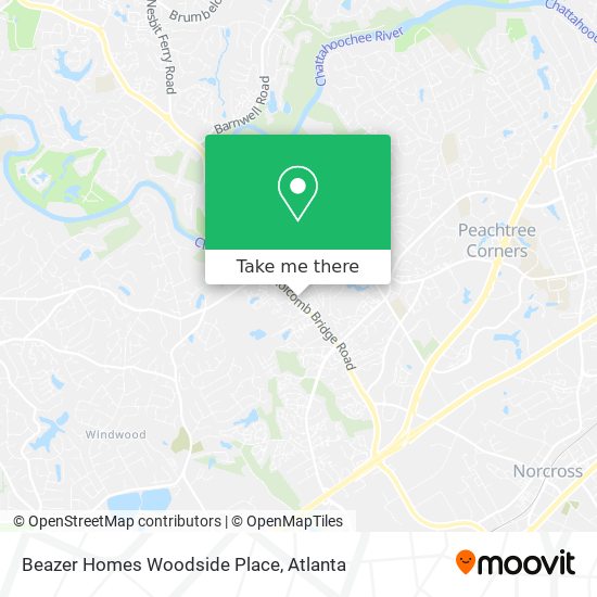 Beazer Homes Woodside Place map