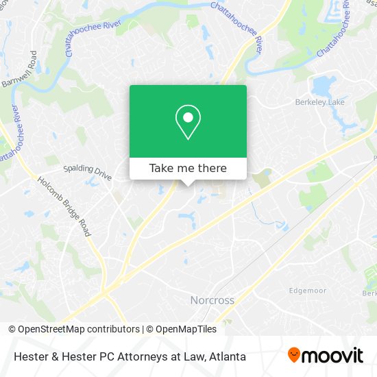 Hester & Hester PC Attorneys at Law map