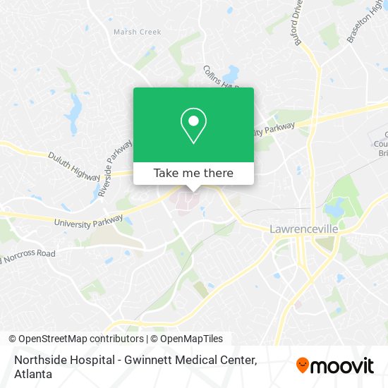 Mapa de Northside Hospital - Gwinnett Medical Center