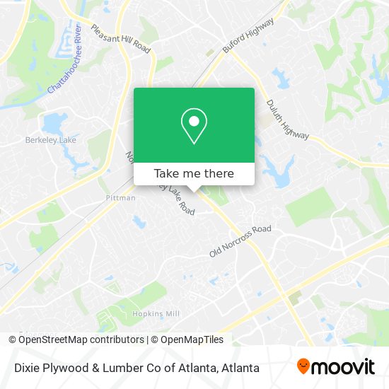 Mapa de Dixie Plywood & Lumber Co of Atlanta