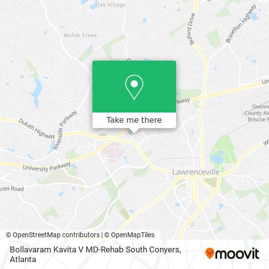 Bollavaram Kavita V MD-Rehab South Conyers map