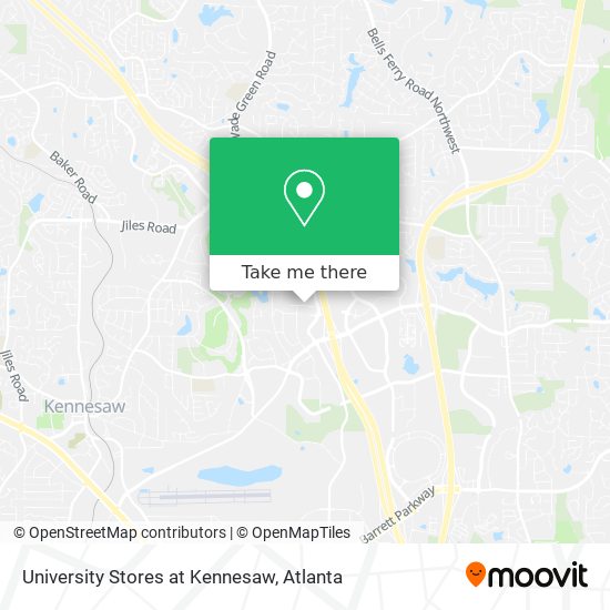 University Stores at Kennesaw map