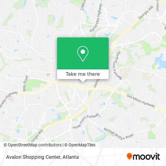 Avalon Shopping Center map